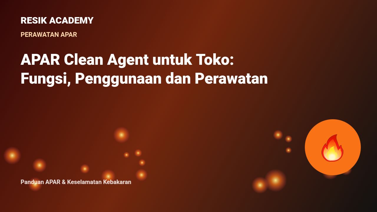 APAR Clean Agent untuk Toko: Fungsi, Penggunaan dan Perawatan