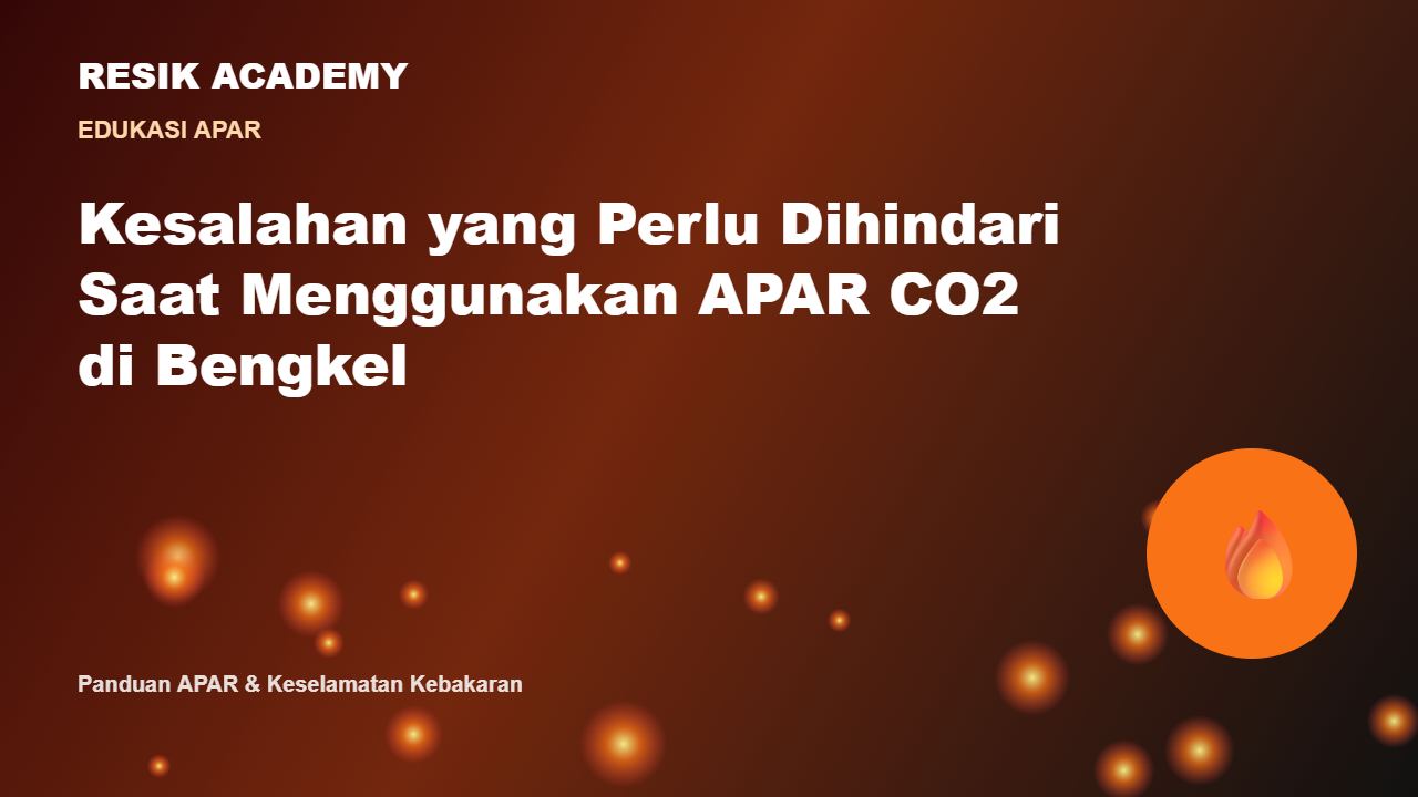 Kesalahan yang Perlu Dihindari Saat Menggunakan APAR CO2 di Bengkel