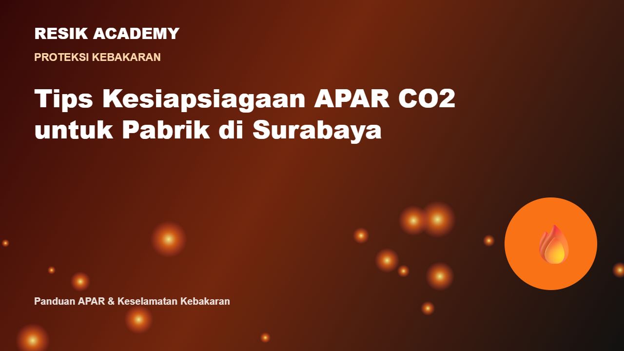 Tips Kesiapsiagaan APAR CO2 untuk Pabrik di Surabaya