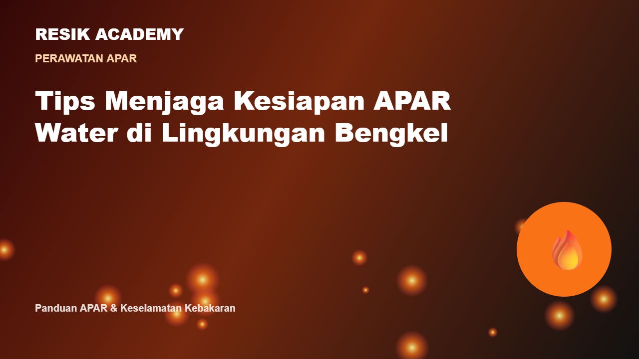 Tips Menjaga Kesiapan APAR Water di Lingkungan Bengkel